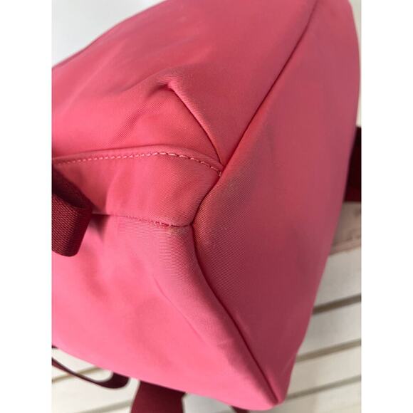 KATE SPADE, SMALL PINK AND MAROON NYLON BACKPACK WITH POCKET - Picture 9 of 16